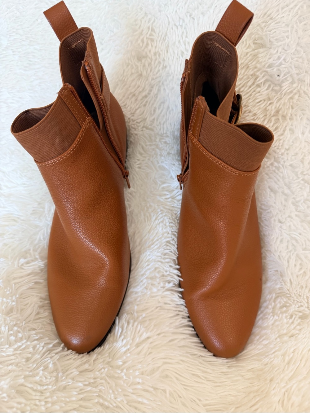 AEROSOLES Brown Leather Ankle Booties - Picture 2 of 10